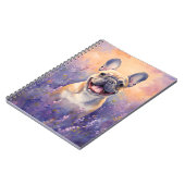 Franse Bulldog in Lavender veld Notitieboek (Linkerzijde)
