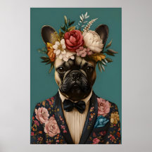 Franse Bulldog in Pak Poster, Franse Bulldog
