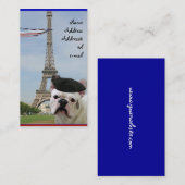 Franse Bulldog in Paris visitekaartje (Voorkant / Achterkant)