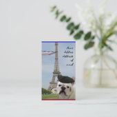 Franse Bulldog in Paris visitekaartje (Staand voorkant)