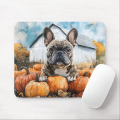 Franse Bulldog in Pumpkin Patch Muismat (Met muis)
