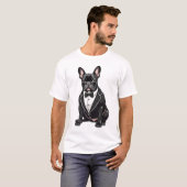 Franse Bulldog in smoking T-shirt (Voorkant volledig)