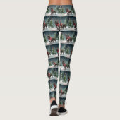 Franse Bulldog in Sneeuw Kerstmis Leggings (Achterkant)