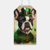 Franse Bulldog in St. Patrick's Day Dress Cadeaulabel (Voorkant)