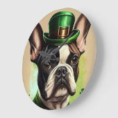 Franse Bulldog in St. Patrick's Day Dress Grote Klok (Hoek)