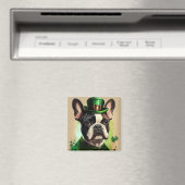 Franse Bulldog in St. Patrick's Day Dress Magneet (Insitu (Vaatwasser))