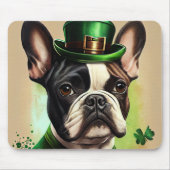 Franse Bulldog in St. Patrick's Day Dress Muismat (Voorkant)