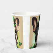 Franse Bulldog in St. Patrick's Day Dress Papieren Bekers (Links)