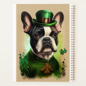 Franse Bulldog in St. Patrick's Day Dress Planner (Achterkant)