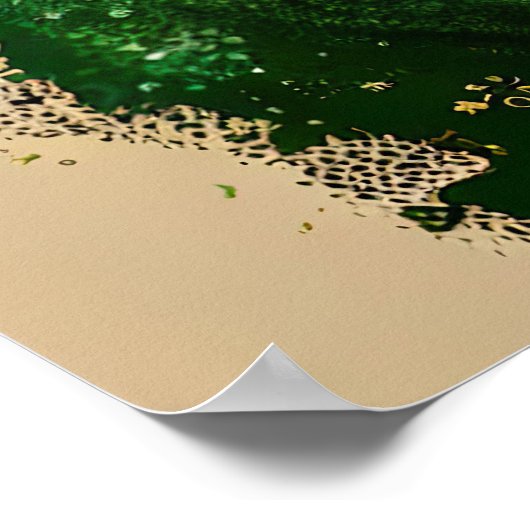 Franse Bulldog in St. Patrick's Day Dress Poster (Hoek)