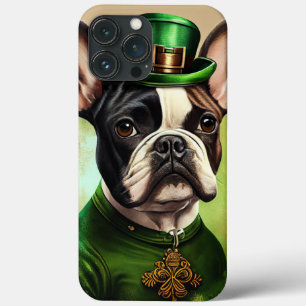 Franse Bulldog in St. Patrick's Day jurk Case-Mate iPhone Case