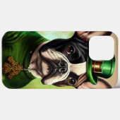Franse Bulldog in St. Patrick's Day jurk Case-Mate iPhone Case (Achterkant (horizontaal))