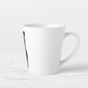 Franse Bulldog in Tuxedo met een bril Latte Mok