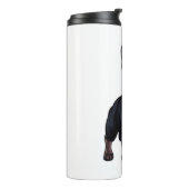 Franse Bulldog in Tuxedo met een bril Thermosbeker (Gedraaid links)