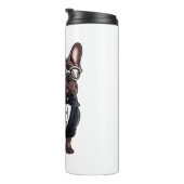 Franse Bulldog in Tuxedo met een bril Thermosbeker (Geroteerd rechts)