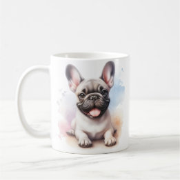 Franse Bulldog in waterverf Koffiemok