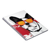 Franse Bulldog in zonnebril Notitieboek (Rechterzijde)