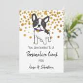 *~* Franse Bulldog Invitatie Frenchie Cute Kaart (Staand voorkant)