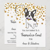 *~* Franse Bulldog Invitatie Frenchie Cute Kaart (Voorkant / Achterkant)