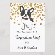 *~* Franse Bulldog Invitatie Frenchie Cute