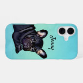 Franse Bulldog iPhone 16 Hoesje (Achterkant horizontaal)