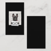 Franse Bulldog Jail Mok Shot Stubborn Puppy Visitekaartje (Voorkant / Achterkant)