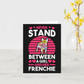 Franse Bulldog Kaart (Gele Bloem)