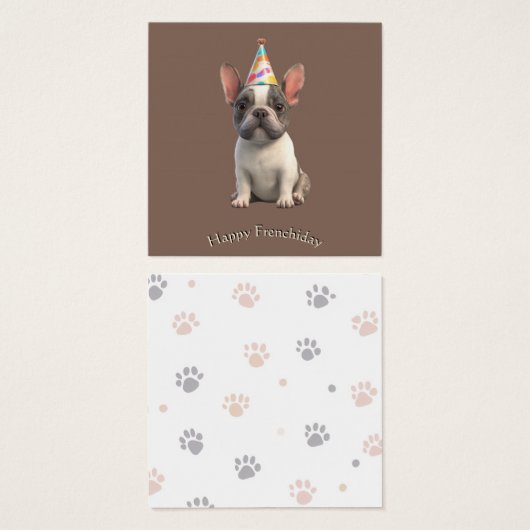 Franse Bulldog Kaart (Voorkant /achterkant)