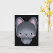 Franse Bulldog  Kaart (Gele Bloem)