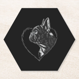 Franse Bulldog Kartonnen Onderzetters