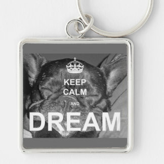 Franse Bulldog Keep Calm Dream Sleutelhanger