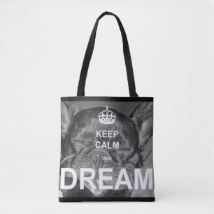 Franse Bulldog Keep Calm Tote Bag