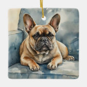 Franse Bulldog Keramisch Ornament (Voorkant)