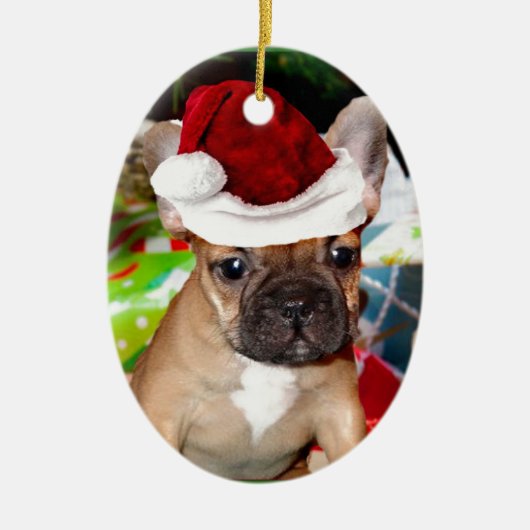 Franse Bulldog Keramisch Ornament (Voorkant)