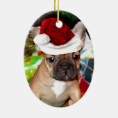 Franse Bulldog Keramisch Ornament (Achterkant)