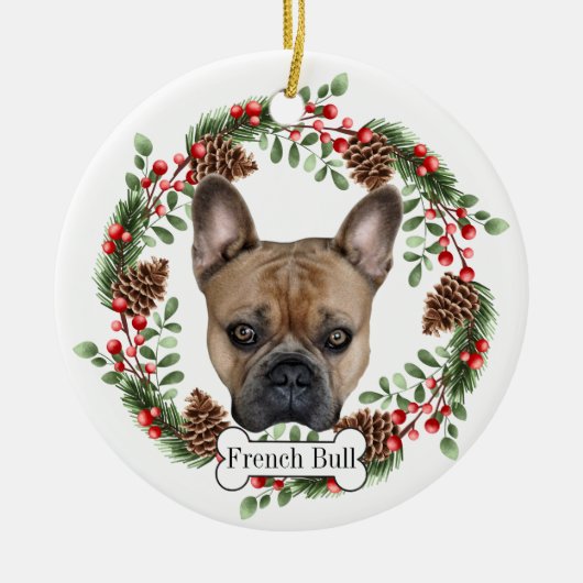 franse bulldog keramisch ornament (Voorkant)