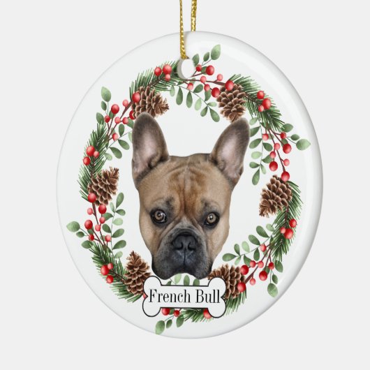 franse bulldog keramisch ornament (Links)
