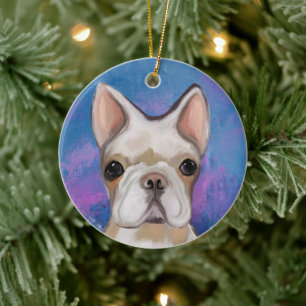 FRANSE BULLDOG KERAMISCH ORNAMENT