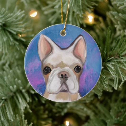 FRANSE BULLDOG       KERAMISCH ORNAMENT (Boom)