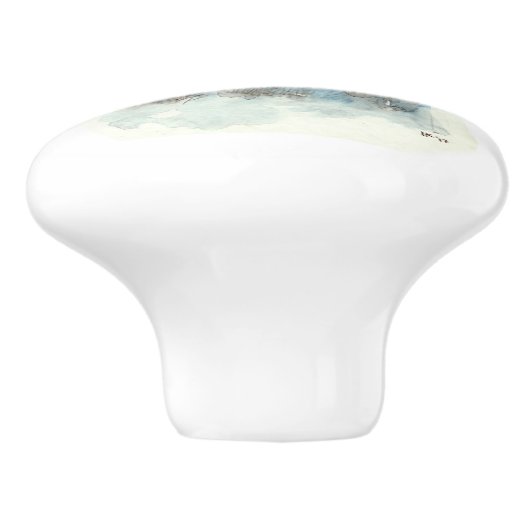 Franse bulldog keramische knop (Zijkant)