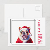 Franse Bulldog Kerst Briefkaart (Voorkant / Achterkant)