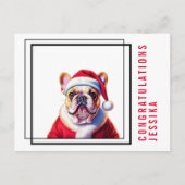 Franse Bulldog Kerst Briefkaart (Voorkant)