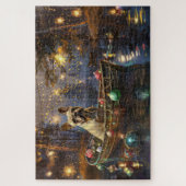 Franse Bulldog Kerst Feestelijke Reis Legpuzzel (Verticaal)