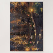 Franse Bulldog Kerst Feestelijke Reis Legpuzzel (Verticaal)