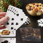 Franse Bulldog Kerst Feestelijke Reis Pokerkaarten (Insitu)