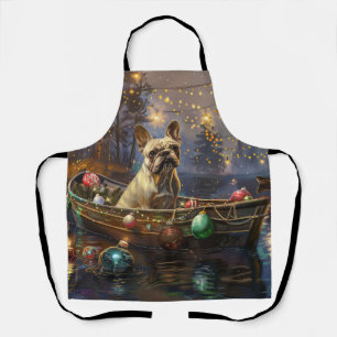 Franse Bulldog Kerst Feestelijke Reis Schort