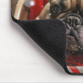 Franse Bulldog Kerst Festiviteit Muismat (Hoek)