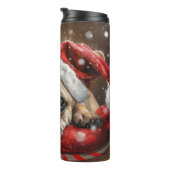 Franse Bulldog Kerst Festiviteit Thermosbeker (Geroteerd rechts)