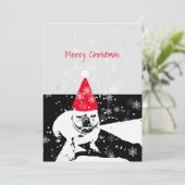 Franse bulldog kerst Kaart (Staand voorkant)