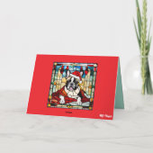 Franse Bulldog Kerst Koekje Kaart (Achterkant)